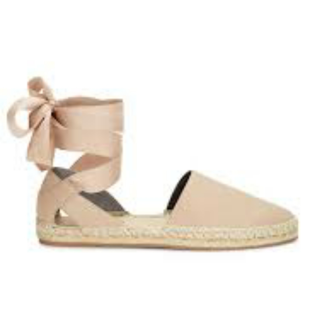 Rebecca Minkoff Pink Lace Up Espadrille Flats 9.5